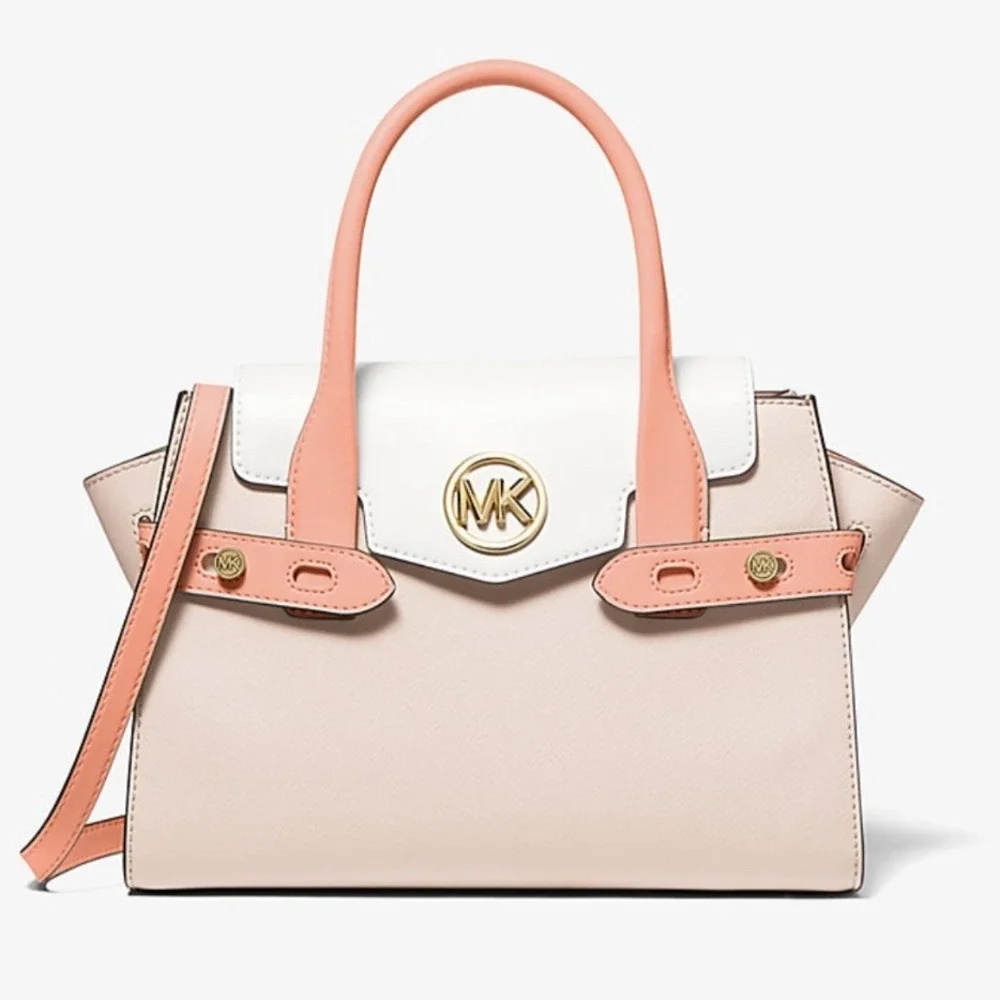 Michael‎ Kors Carmen Medium Satchel Women Medium Pink New Colorblock 35S2GNMS8T